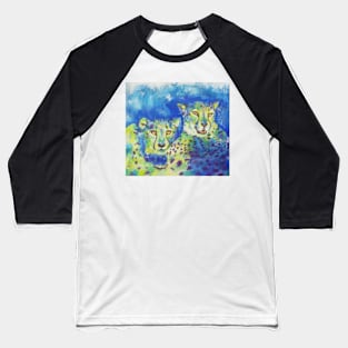 Cheetah acrylic painting Baseball T-Shirt